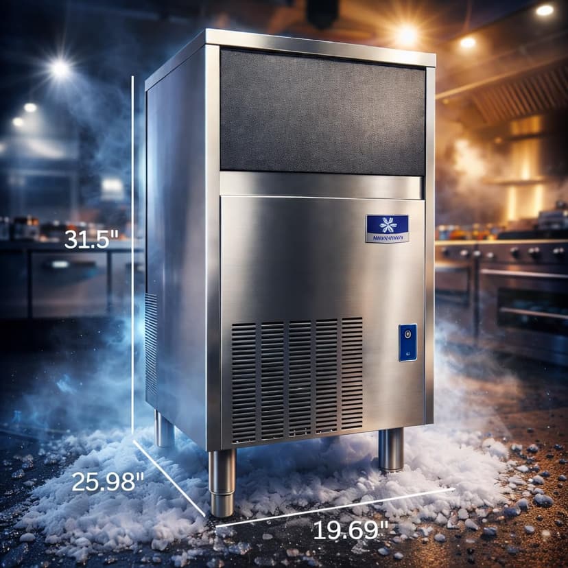 Manitowoc UFF0200A 19-1/4' Air-Cooled Flake Undercounter Ice Machine with 60-Pound Bin, 115V