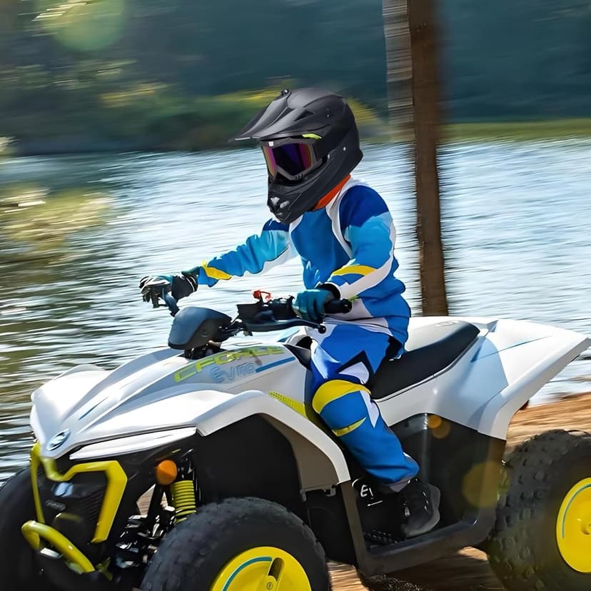 Youth Kids Dirt Bike Helmets Motocross Offroad ATV BMX MX Dirtbike Motorcycle Helmet J-01 with Goggles and Gloves DOT Approved