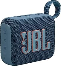 JBL Go 4 - Ultra-Portable, Waterproof and Dustproof Bluetooth Speaker, Big JBL Pro Sound with Punchy bass, 7-Hour Built-in Battery, Made in Part with Recycled Materials (Blue)