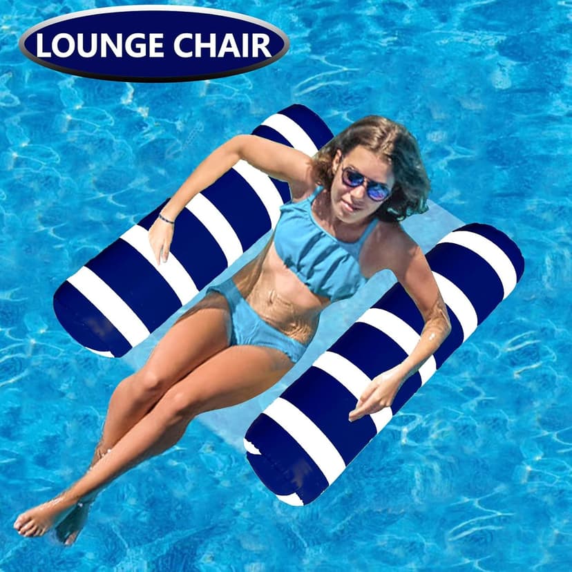 Inflatable Pool Floats Adult Size Water Hammock,Floats for Swimming Pool,4-in-1 Multi-Purpose Pool Floating Toys,Pool Rafts Lounge Chairs Floaties,for Adults Vacation Fun and Rest