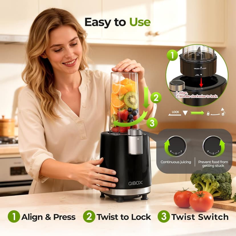 QIBOX Snow Cone Machine & Smoothie Blender 2 in 1, 700W Powerful Shaved Ice Machine Frozen Margarita Machine, Slushine Machine Maker with Stainless Steel Blade, Smoothie Recipe, for Home Kitchen Party