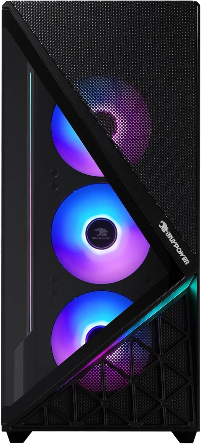 iBUYPOWER Slate Gaming PC Desktop Intel Core Ultra 7 265F CPU, NVIDIA GeForce RTX 5060 8GB GPU, 32GB DDR5 RGB 5200MHz RAM, 1TB NVMe SSD, Windows 11 Home, Computer w/Keyboard and Mouse - SBI7N5603