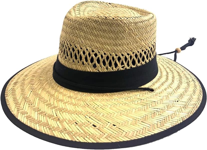 San Diego Hat Co. San Diego Hat Company Women's Rush Straw Lifeguard Hat with Fabric Band