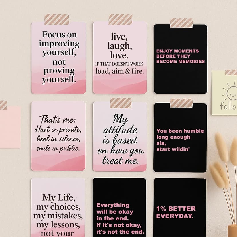 Badass Affirmation Cards for Women – 100 Daily Motivational Inspirational Cards for Self Care Positive Healing– Funny Birthday Gifts for Her Friends Teens