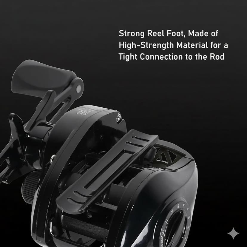 Metal + Nylon Baitcasting Reel - 7.2:1 High-Speed, Metal Spool, Dual Magnetic Brake, 8kg Drag, Long-Casting Anti-Backlash Lure Reel for Bass & Multi-Species Fishing