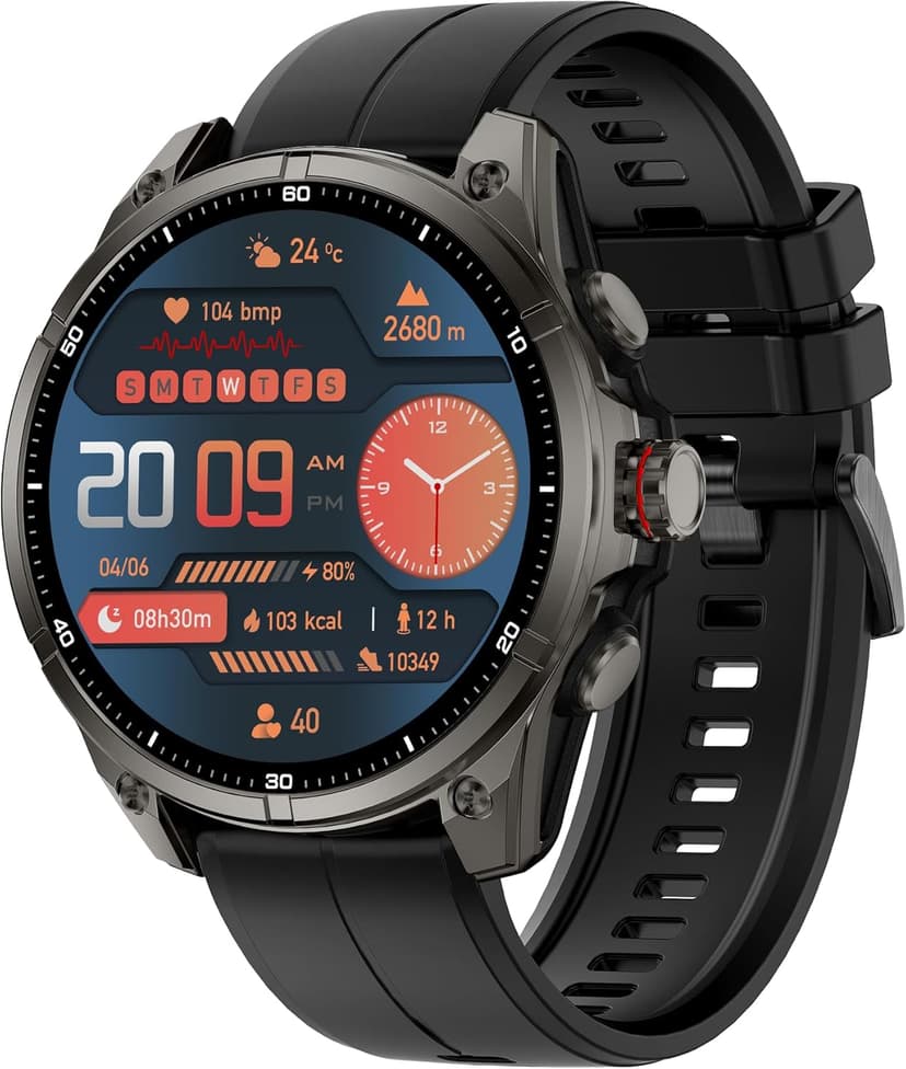 afoloery GPS Running Watch and Outdoor Smartwatch, AMOLED Display, Built-in LED Flashlight,Multisport GPS Smartwatch,5ATM Waterproof,Fitness Tracker up to 15 Days of Battery