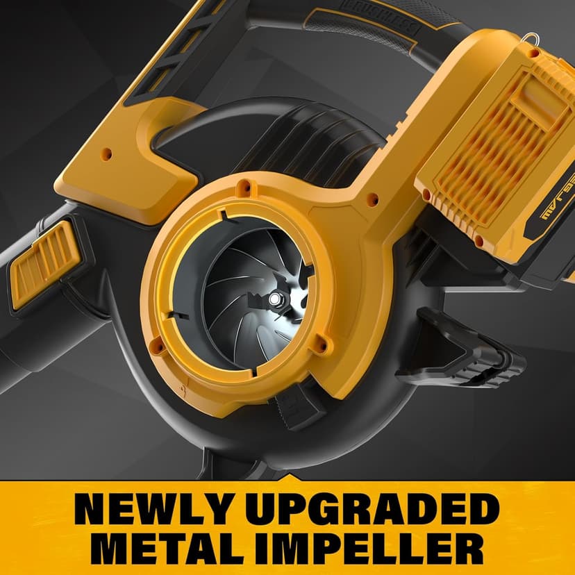 Cordless Leaf Blower & Vacuum, 3-in-1 Leaf Vacuum Mulcher with Bag, 40V 360CFM 5-Speeds Brushless Battery Operated Leaf Blower for Lawn Care with 2 x 4.0Ah Battery & Charger Included