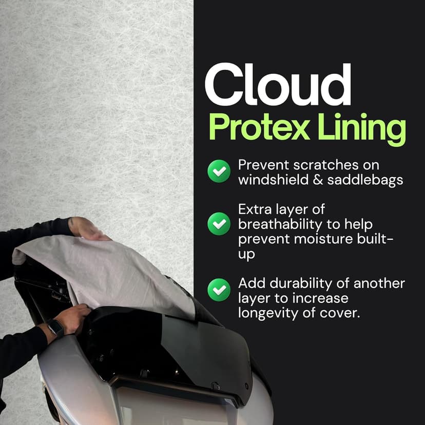 Light Weight Motorcycle Cover (L) with Cable & Lock. Fits up to 84" Length Sport Bike, Dirt Bike, Small Cruiser.