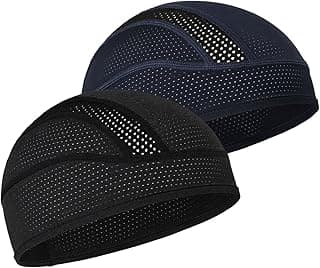 Skull Cap Helmet Liner Beanie, Cooling Mesh Cycling Running Hat for Men Women, Fits Under Helmets