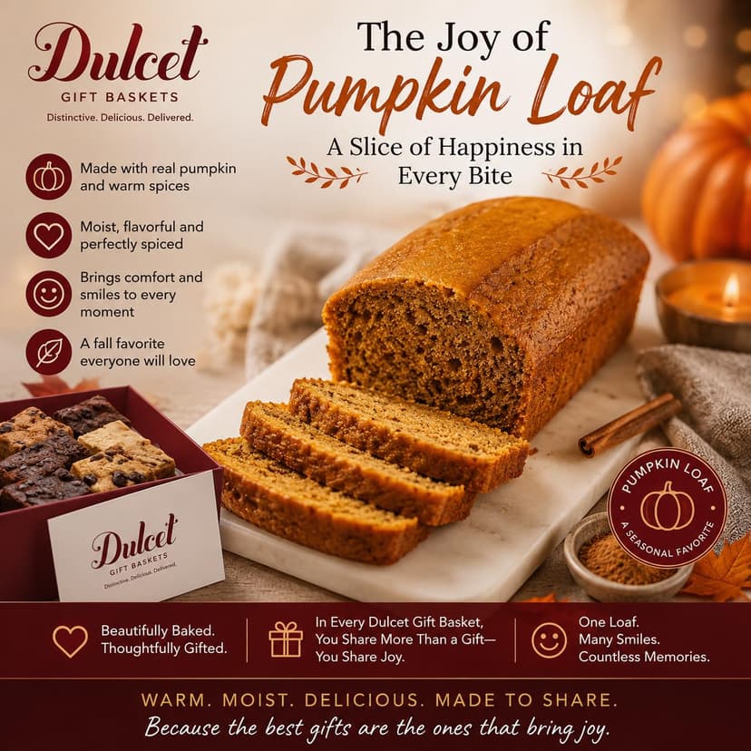 Dulcet Gift Basket - Beautiful Designed Box with Magnetic Closing Clasp - Gift Basket with Freshly Baked Gourmet Goods Each Individually Wrapped - Personalized Notes Included.