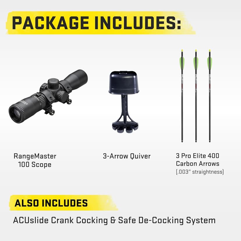TenPoint Turbo X Crossbow - 415 FPS - Equipped with 100-Yard RangeMaster Scope, ACUslide Cocking & De-Cocking System + S2 Trigger