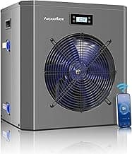 16000 BTU Swimming Pool Heat Pump 5000 Gallon Electric Pool Heater for Above Ground Pool 5KW Heating or Cooling WiFi Control Timer Pool Heater 120V 60Hz