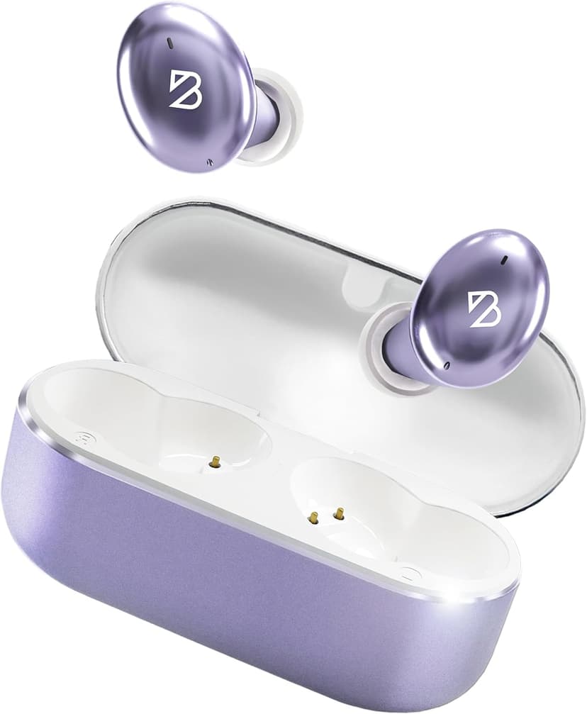 Back Bay Audio Tempo 30 Wireless Earbuds for Small Ears - Award-Winning Sound, Sweatproof Bluetooth Earbuds, Comfortable Ear Buds for Women, Purple Earphones Small Ear Canals, Long Battery Headphones