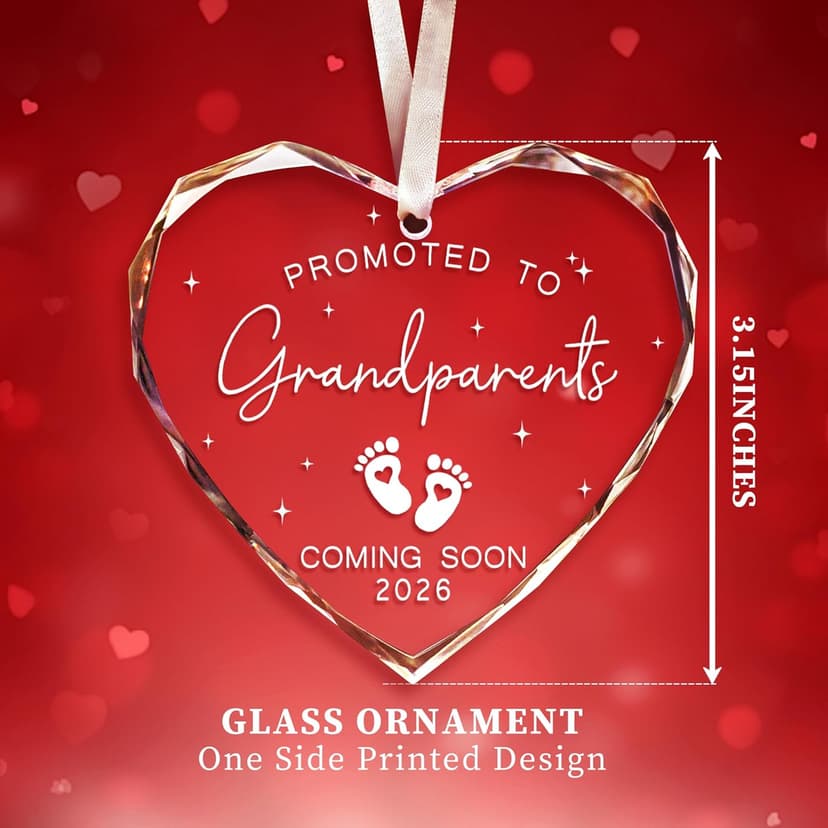 Grandparents Gifts - First Time Grandparents Gifts for Grandma, Grandpa - Baby Pregnancy Announcement Ornament for New Grandma