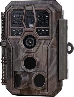 GardePro E5S Trail Camera (Non-Cellular, Non-WiFi), 64MP Photo & 1296P HD Video, 0.1s Trigger, 100ft No-Glow Night Vision, Motion Activated Wildlife Camera