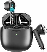 Wireless Earbuds, Bluetooth 5.4 Earbuds Stereo Bass, Bluetooth Headphones in Ear Noise Cancelling Mic, Sports Earphones IP7 Waterproof, 32H Playtime USB C Mini Charging Case Ear Buds for Android iOS