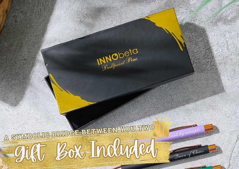 InnoBeta Boss Gifts for Women, Ballpoint Pen Set of 4, Funny Boss Lady Gifts for Women/Female in Christmas, Birthday, Appreciation - Best