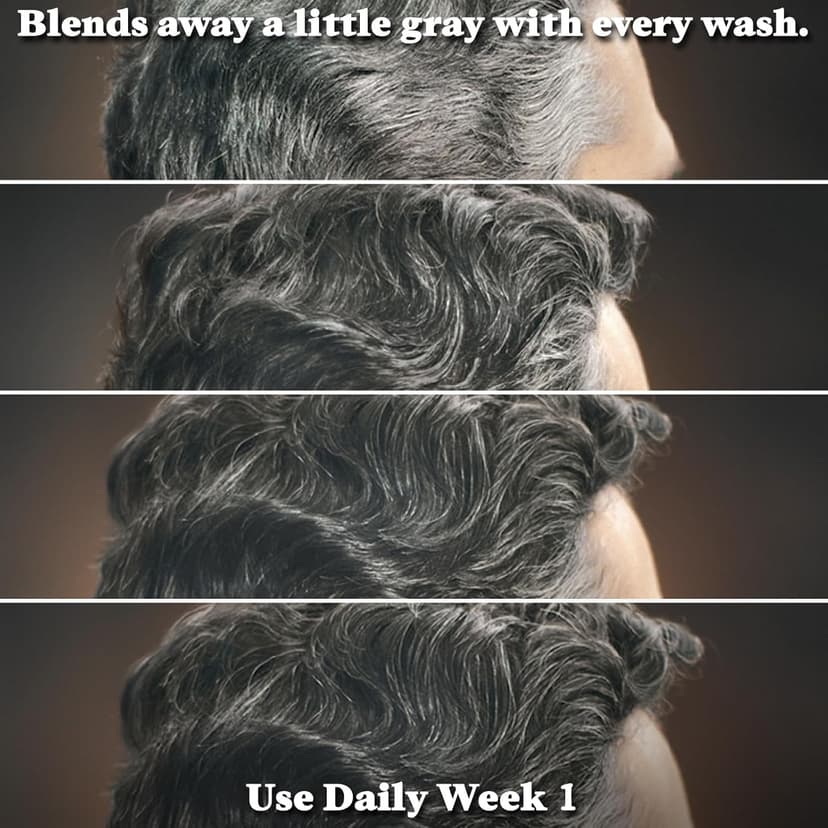 Just for Men Control GX Grey Reducing Shampoo, Gradual Hair Color with Keratin for Stronger Thicker and Healthier Looking Hair, 4 Fl Oz - Pack of 1 (Packaging May Vary)