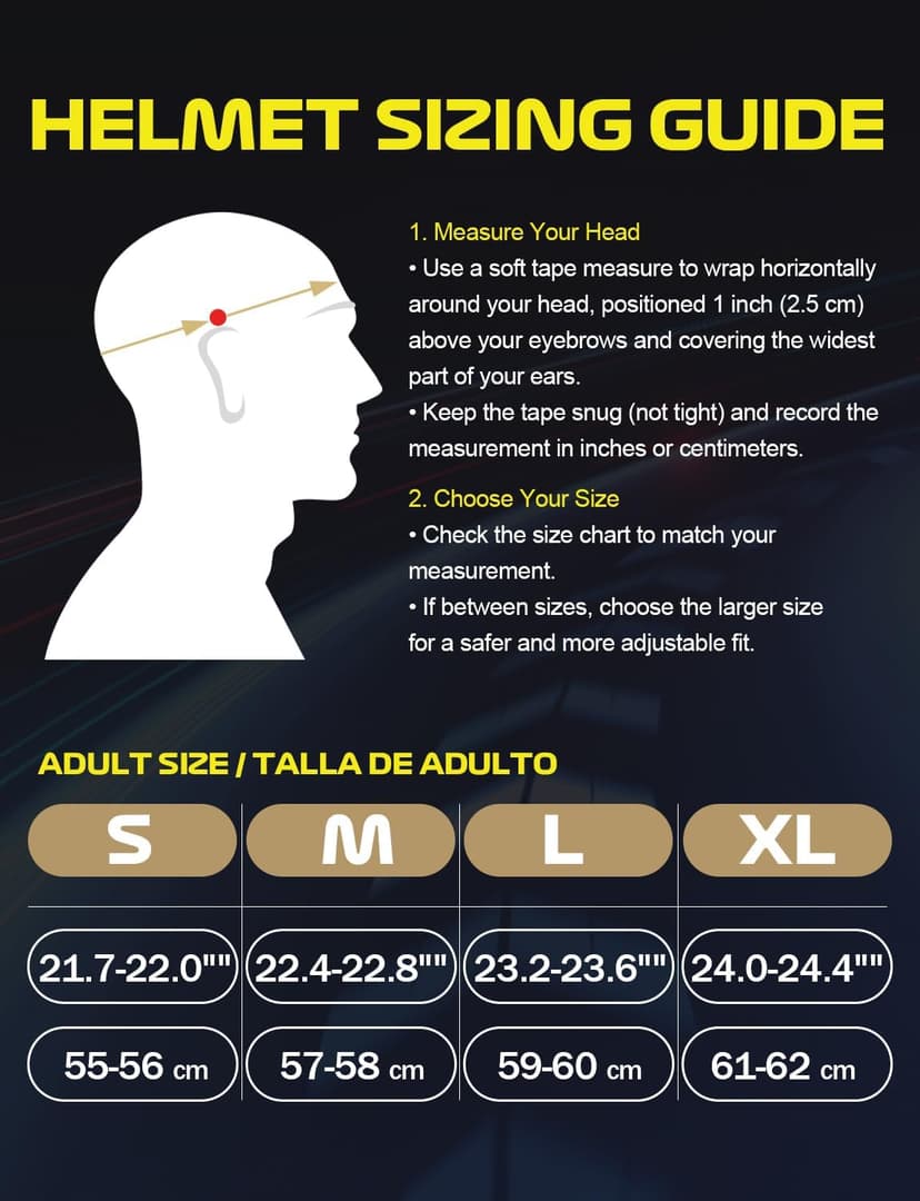 Full Face Motorcycle Helmet with Spoiler - Advanced Aero Design for Men and Women (Unisex)