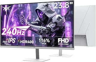 KTC 24 Inch 240Hz Gaming Monitor,1080P PC Computer Monitor FHD, Fast IPS Panel, HDR 400, Adaptive Sync, 1ms(MPRT), 116% sRGB, HDMI Display Port, Eye Care, VESA Mount, White H24F7