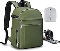 K&F CONCEPT Camera Bag Backpack, Professional DSLR/SLR/Mirrorless Camera Backpack, Photography Camera Case with Tripod Holder & Rain Cover Compatible with Canon/Sony/Nikon/FUJIFILM