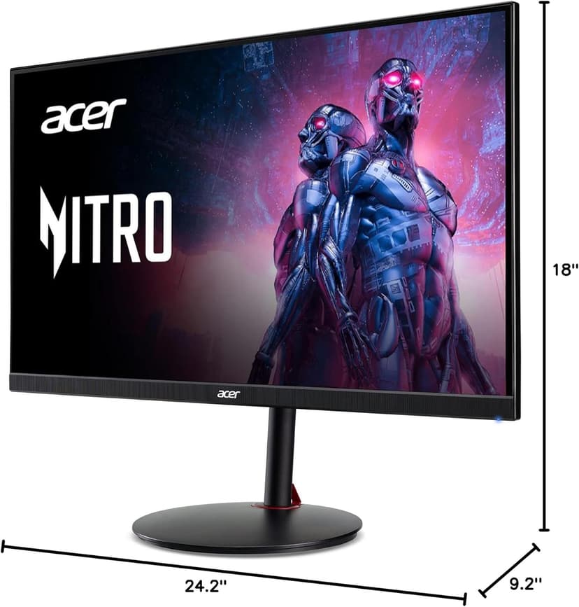 Acer Nitro 27" WQHD 2560 x 1440 PC Gaming IPS AMD FreeSync Premium | Up to 240Hz Refresh | Up to 0.5ms | DisplayHDR 400 | sRGB 99% | 1 x Display Port 1.4 & 2 x HDMI 2.1 | XV272U W2bmiiprx
