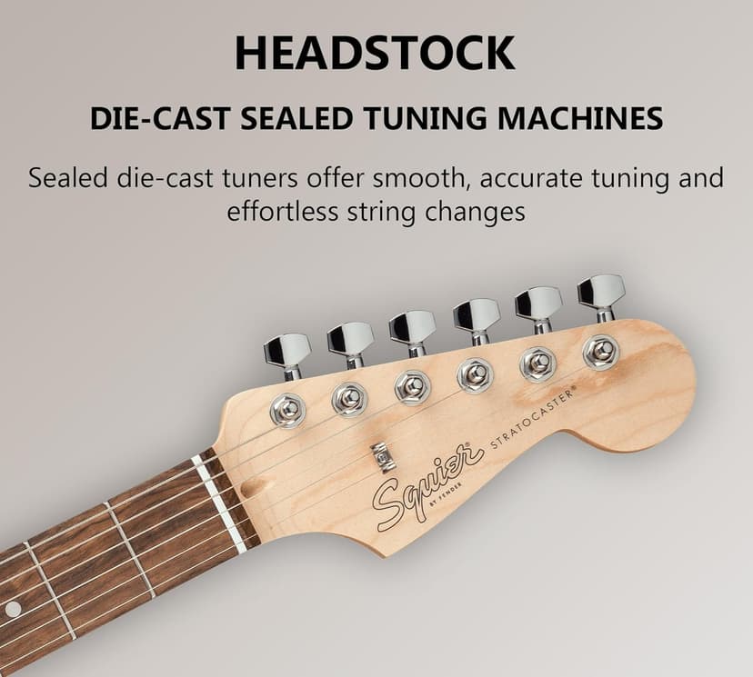 Fender Squier Stratocaster Electric Guitar - Surf Green Bundle with Amplifier, Gig Bag, Cable, Strap, Picks, and Austin Bazaar Instructional Video