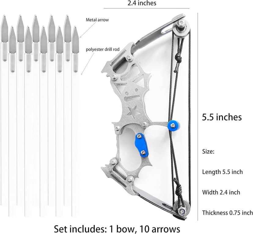 TIETHEKNOT Archery Bow Set Left and Right Hand Compound Bow Hunting Bow Metal Material Catapult RH/LH for Practice Archery