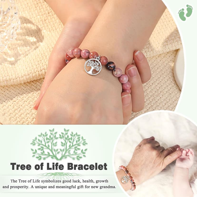 UNGENT THEM Tree of Life Bracelet for Women, Gifts for Grandma, Nana, Mother in Law, Mom, Gigi, Mimi, Aunt, Sister in Law, Teacher, Birthday Christmas Wedding Mothers' Day Gifts