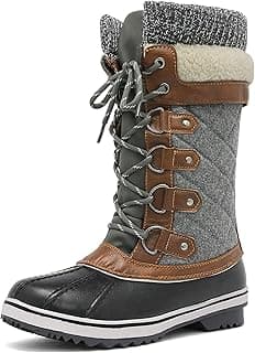 DREAM PAIRS Women's Mid-Calf Waterproof Winter Snow Boots MONTE_02