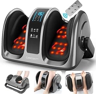 CARESKY® Shiatsu Foot Massager with Heat and Remote-FSA Eligible HSA Electric Deep Kneading Foot Massager for Neuropathy, Plantar Fasciitis, Massage Feet/Leg/Calf/Ankle, Gifts for Women and Men B0D83GDVG8