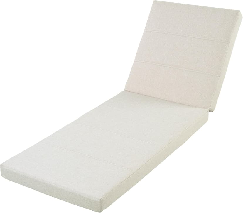 Christopher Knight Home Tory Acacia Wood Chaise Lounge Chair Outdoor Set of 2, Poolside Sun Lounger Recliner, Patio Outdoor Chaise Lounge with Cushions, Adjustable Backrest Lounge Sofa, Beige+Teak
