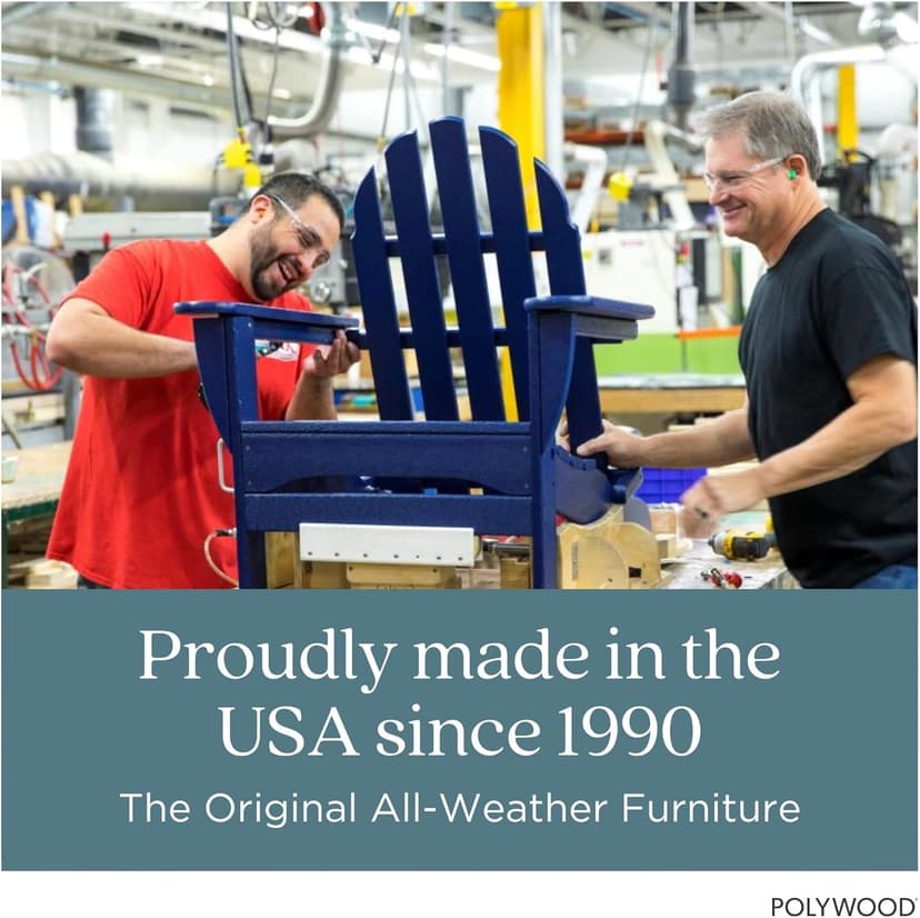 Polywood Modern Adirondack Chair – All-Weather Outdoor Lawn Adirondack Chairs – HDPE, Fade-Resistant & Durable Outdoor Furniture – For Patio, Deck & Fire Pit Chairs – Grey