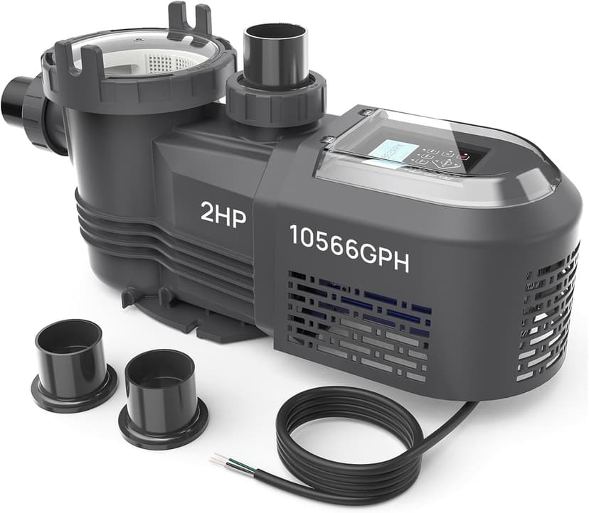 Aquastrong Variable Speed Pool Pump In/Above Pool Pump Energy Efficient High Flow Powerful Self Primming Swimming Pool Pumps with Filter Basket,Black
