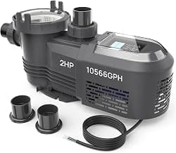 Aquastrong Variable Speed Pool Pump In/Above Pool Pump Energy Efficient High Flow Powerful Self Primming Swimming Pool Pumps with Filter Basket,Black