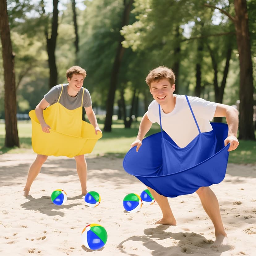 Granny Pants Yard Game Granny Pants Game with Strap Giant Yard Pant Toss Game Outdoor Party Game Granny Pants Outdoor Game with Bouncy Balls and Pump for Family Reunion Day Backyard Gatherings