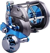 Sougayilang Line Counter Trolling Reel Conventional Level Wind Fishing Reel