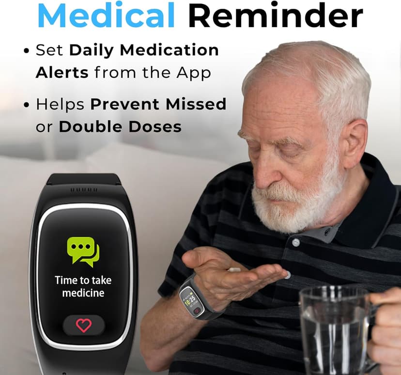 Seculife Smartwatch: Medical Alert Bracelet with GPS Tracker, Fall Detection Smart Watch, 2 Way Calling, SOS Button, Medical Watch, Emergency Device for Seniors, Life Alert System, Elderly Monitoring