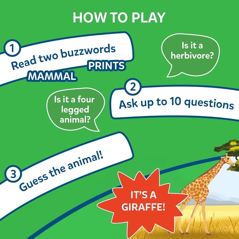 Skillmatics Guess in 10 Animal Planet, Card Game, Perfect for Boys, Girls, Kids, Teens, Adults Who Love Animals, Trivia Games, Travel Games, Screen-Free Fun, Gifts for Ages 6, 7, 8, 9, 10, and Up