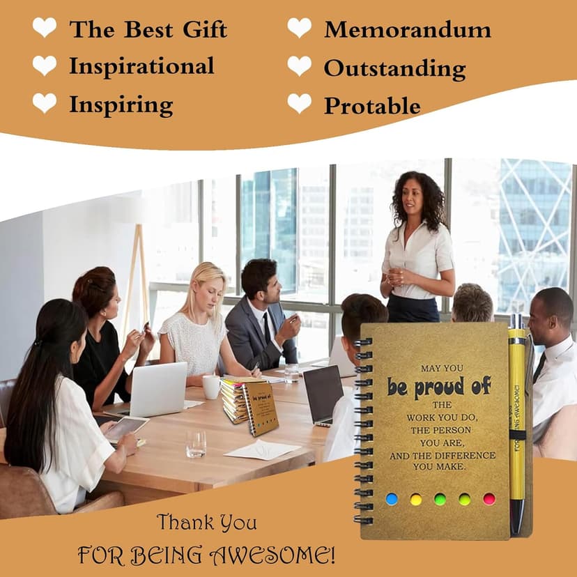 2026 Inspirational Spiral Notebook 10 Sets Portable Employee Appreciation Gifts Bulk Journals with Sticky Note Pen for Teachers Students Friends Colleagues Volunteer Nurse and Family Thank You Gifts B0DPKGP4F4