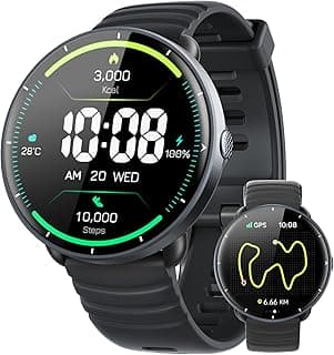 Parsonver Parsonver Swimming Smart Watch, 5ATM Waterproof for Pool & Open Water, Built-in GPS & Compass, AMOLED Screen Fitness Tracker with 100+ Sports Modes, Heart Rate & Sleep Monitor, AI Swim Analysis, Black