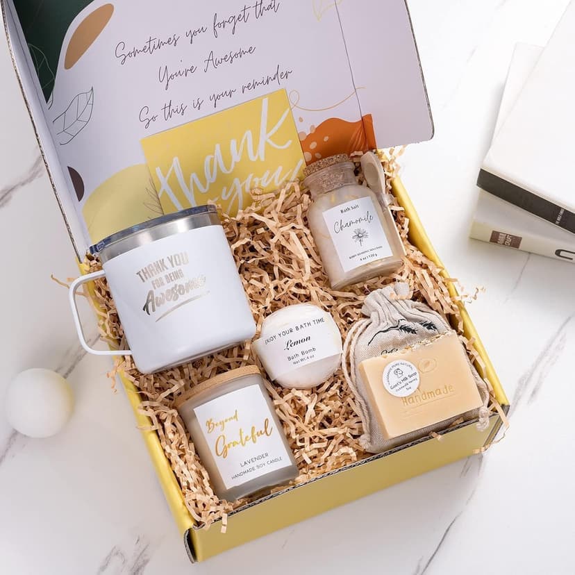 Thank You Gifts for Women Spa Thoughtful Unique Office Gifts for Coworkers Nurse Friends Men Boss Employee Secretary Hostess Teacher Mom Her Appreciation Gift Boxes Coffee Mug Holiday Gifts Basket
