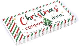 20 Pre-printed Xmas Themed Coupons, 10 Blank Cards, Unique Holiday Activity Rewards Cards, Family Secret Santa Gift Idea DIY Christmas Coupon Book, Fun Holiday Themed Coupons for Family B0DF7L2XBZ