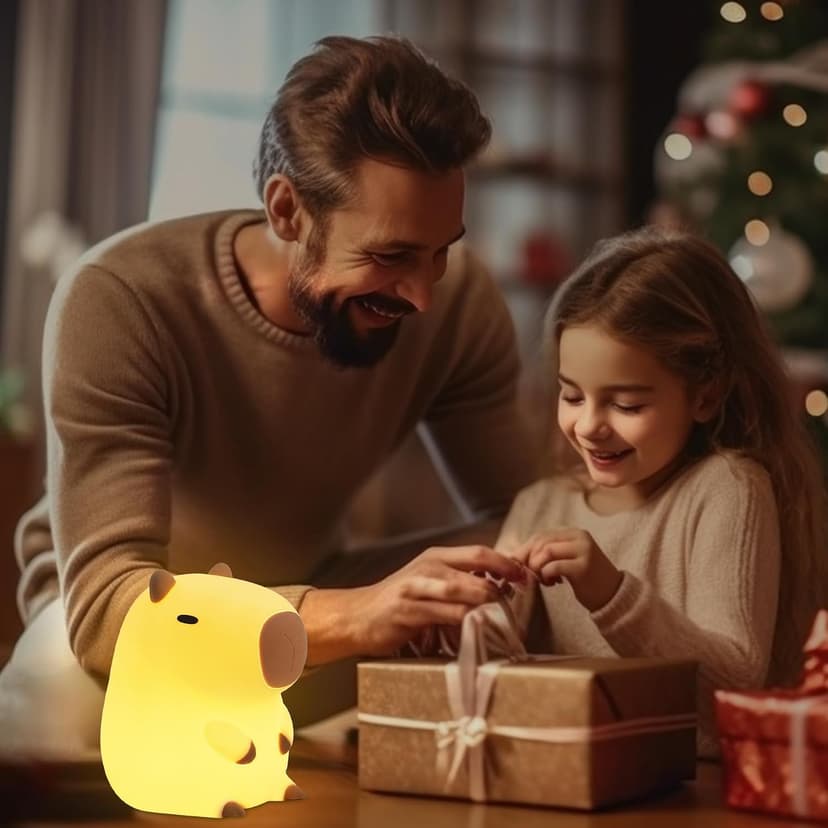 YuanDian Capybara Night Light - Adorable Silicone Lamp for Kids, Babies, Adults | Cute Capybara Gift, Nursery Bedroom Decor B0CQP7MPC1