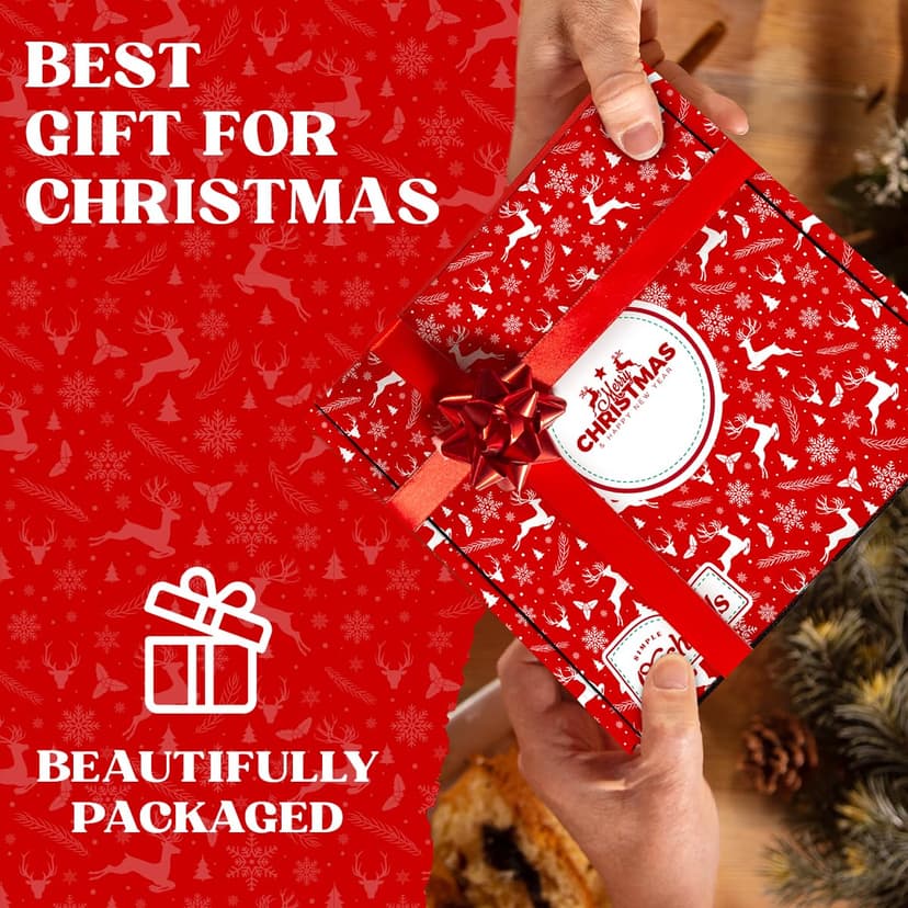 Christmas Nuts Gift Basket for Holiday Season, Premium Mixed Nut Assortment Gift Gourmet Snack Food Present Box, Christmas Gift Basket for Family (7 Sectional)