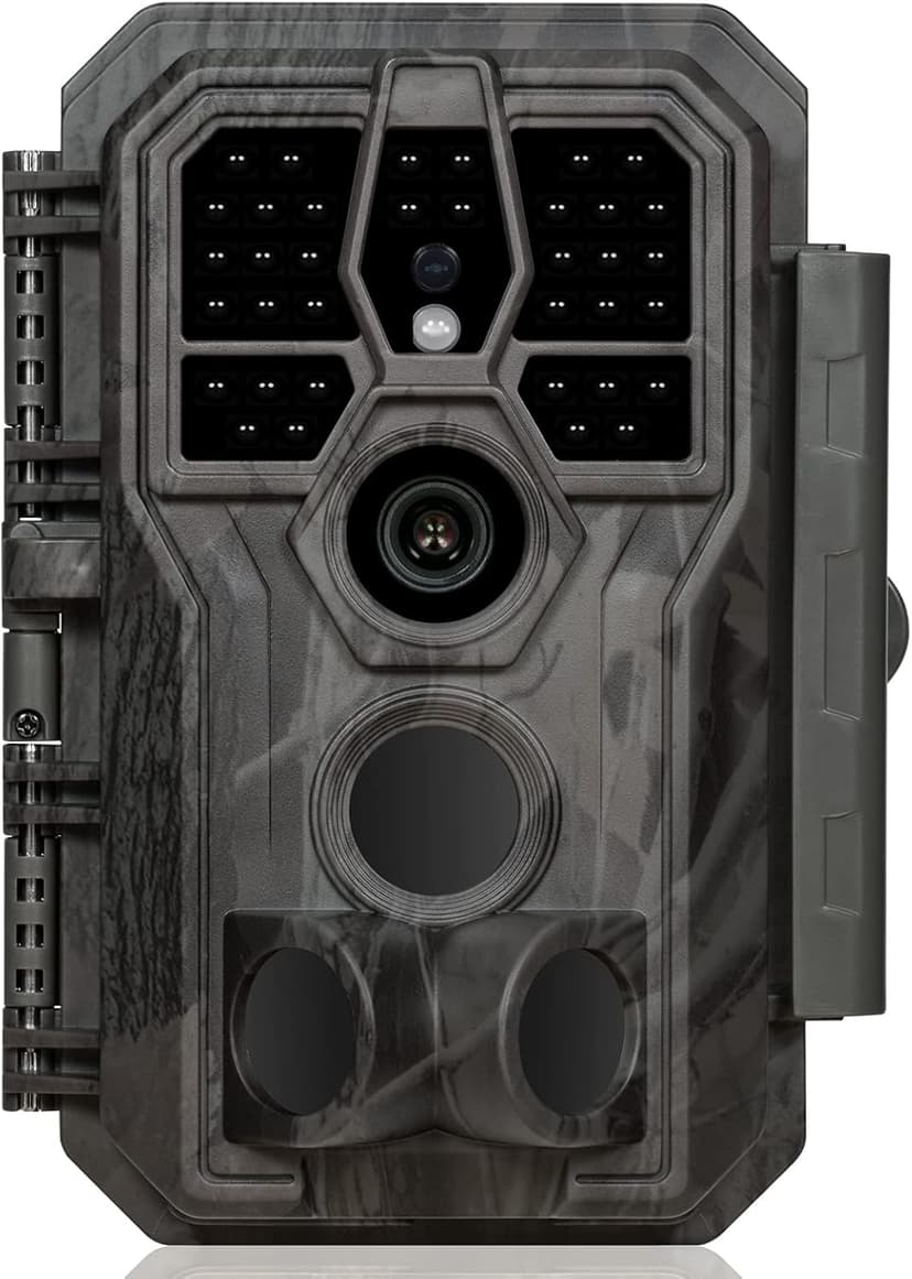 GardePro E5S Trail Camera (Non-Cellular, Non-WiFi), 64MP Photo & 1296P HD Video, 0.1s Trigger, 100ft No-Glow Night Vision, Motion Activated Wildlife Camera