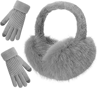 TOBEHIGHER Winter Ear muffs Faux Fur Warm Earmuffs Cute Foldable Outdoor Ear Warmers For Women