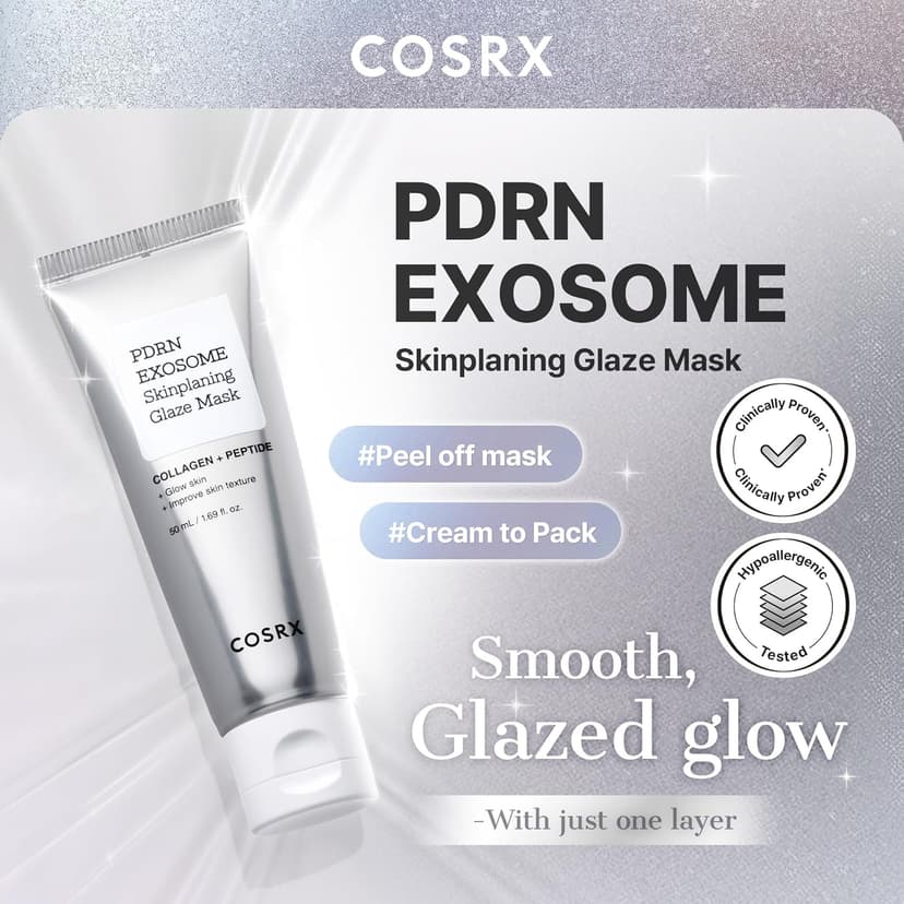 +123% Hydration, Instant Glow, Peel Off Face Mask, Elasticity & Firmness, Korean Skin Care, 1.69 fl oz COSRX PDRN Exosome Overnight Face Mask, Korean Glass Skin Glow, 1.69 fl oz B0FWK57DL4