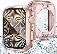 Goton 2 in 1 Waterproof Case Compatible for Apple Watch Series 11/10 Screen Protector 42mm, 360 Protective Glass Face Cover Hard PC Bumper + Back Frame for iWatch Accessories 42 mm