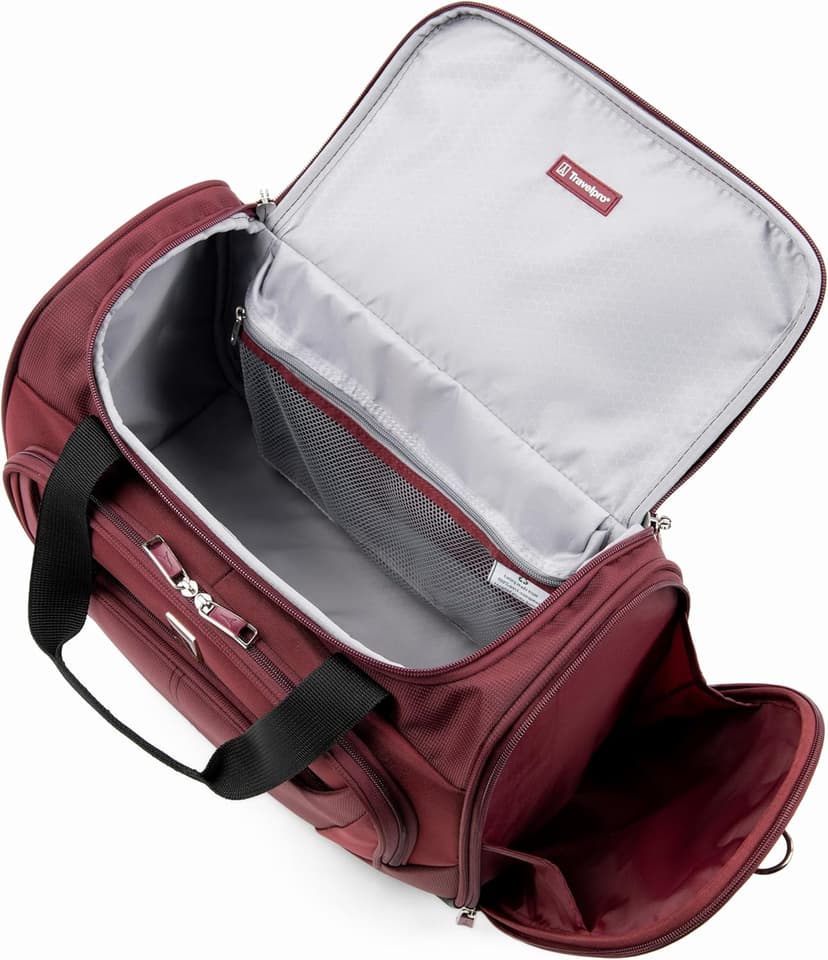 Travelpro Maxlite 5 Softside 2pc Set Expandable Carry On Luggage with 4 Spinner Wheels/Soft Underseat Tote, Lightweight Suitcase, Men and Women, Burgundy